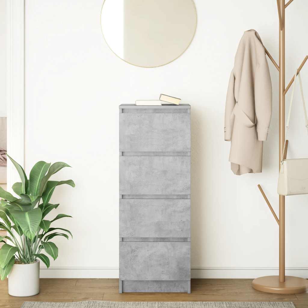 Sideboard Concrete Grey 37.5x35x99 cm Engineered Wood